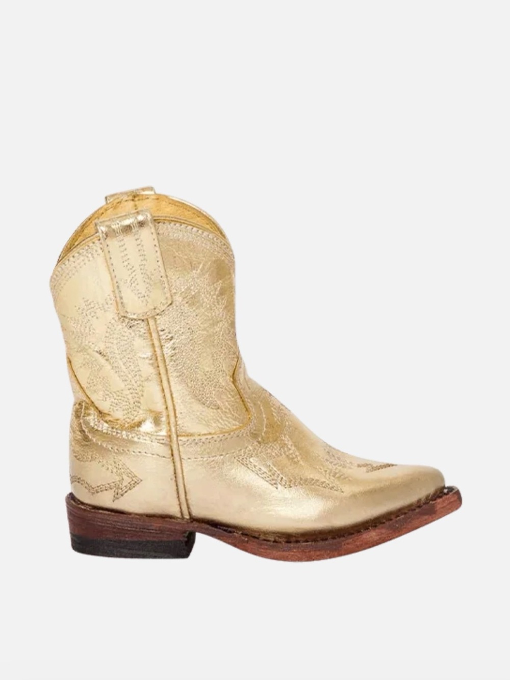 CROSBY  Metallic Gold Short Western Booties